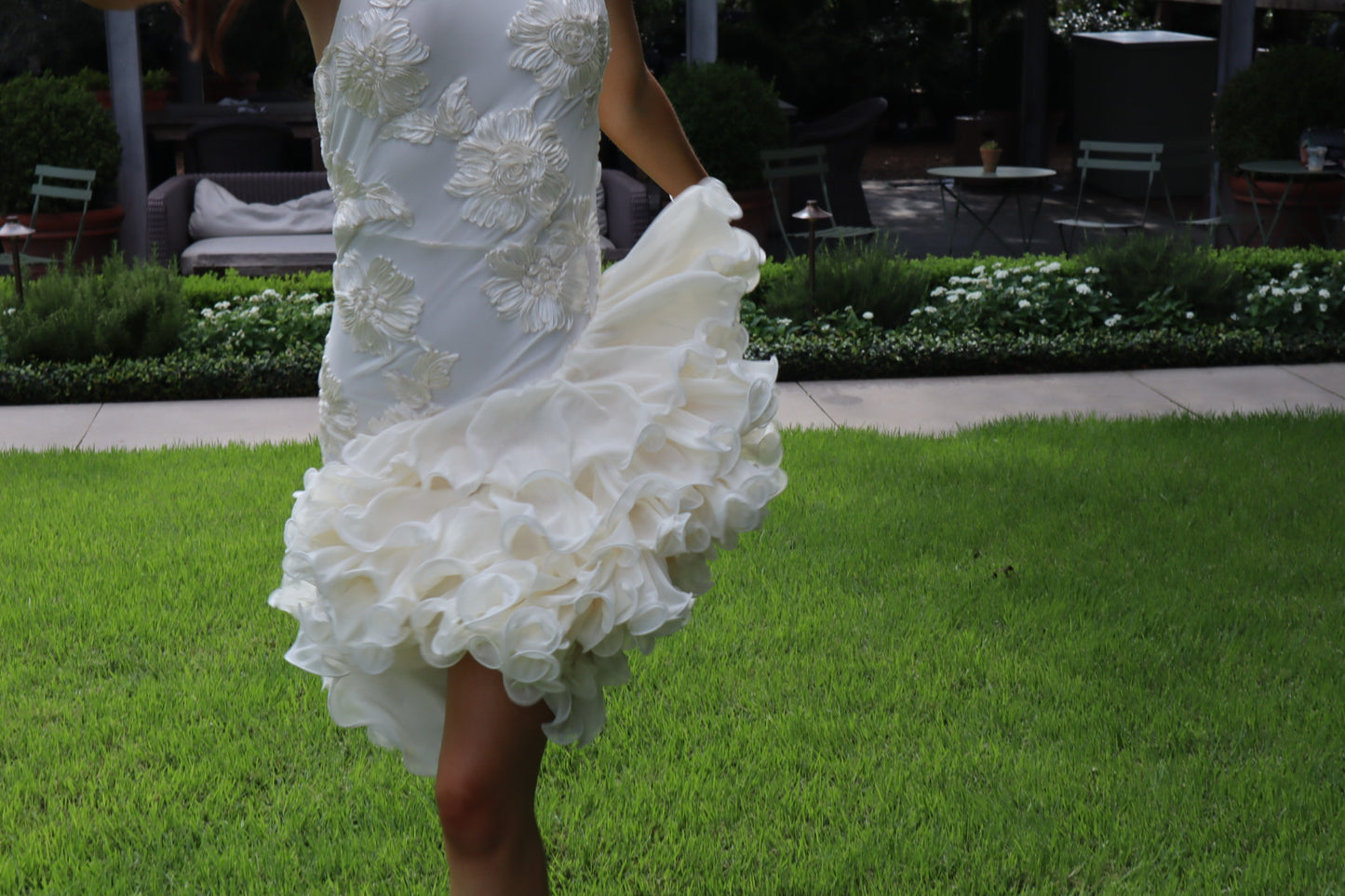RENT MyTheresa Rotate Bridal Floral Appplique Maxi Dress