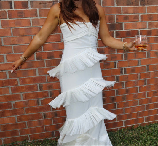 RENT House of Harlow X Revolve Hera Fringe Maxi Dress