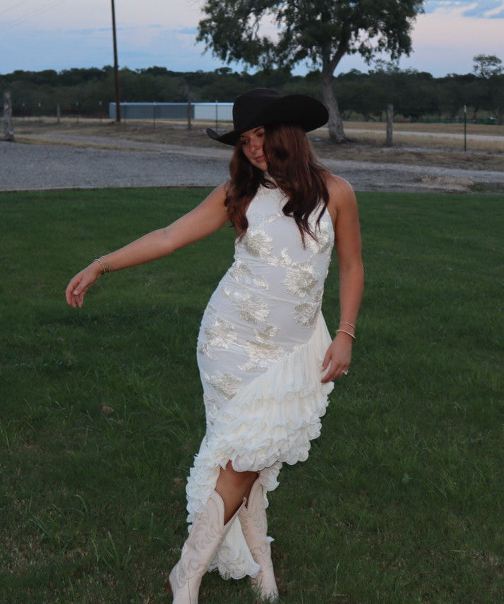 RENT MyTheresa Rotate Bridal Floral Appplique Maxi Dress